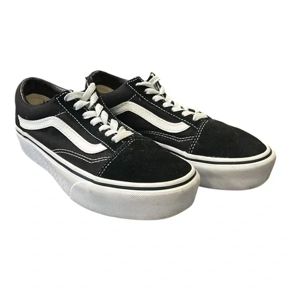 VANS Old Skool Plat Classics Black White Men's Size 5.0 Women’s 6.5 - Picture 1 of 9